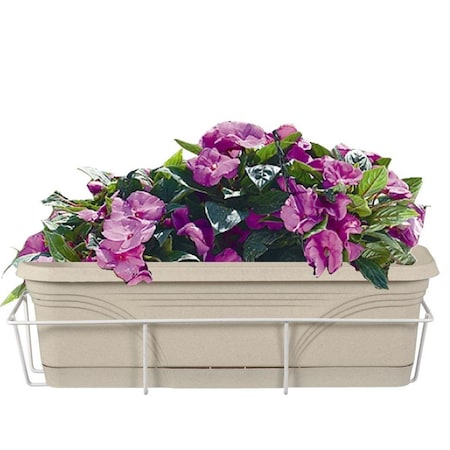 Cobraco 24 in. Basic Adjustable Flower Box Holder - White F2426-W